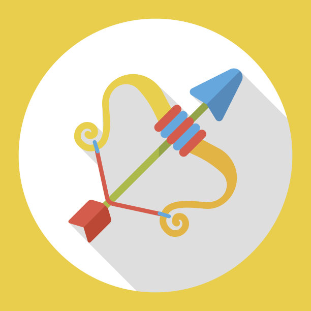 弓和箭头平面图标图片下载