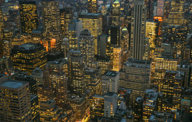 纽约市的夜晚。图片下载