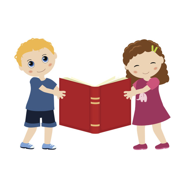 拿着书的孩子们图片下载