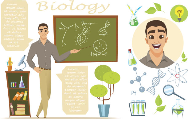生物老师。信息图表,教训图片下载