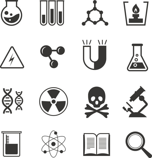 化学矢量图标集图片下载