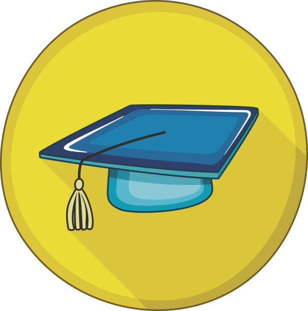 毕业帽扁平图标图片下载