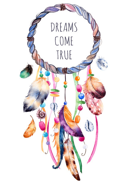 捕梦网手绘插图素材图片