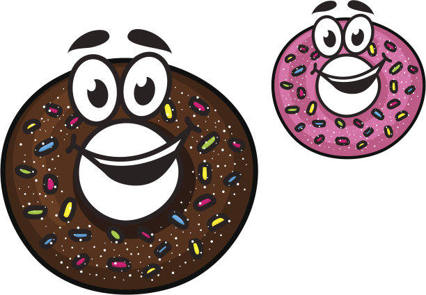 可爱的快乐甜甜圈图片下载