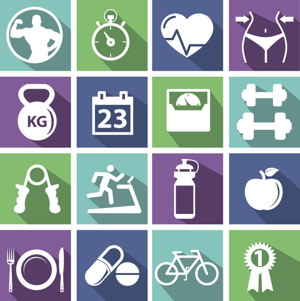 健身和健康图标图片下载