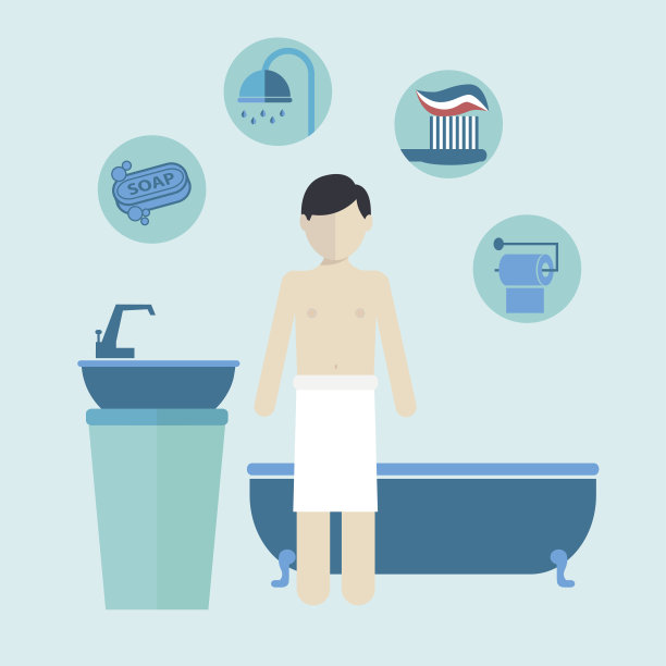 早上的个人卫生和护理图片下载