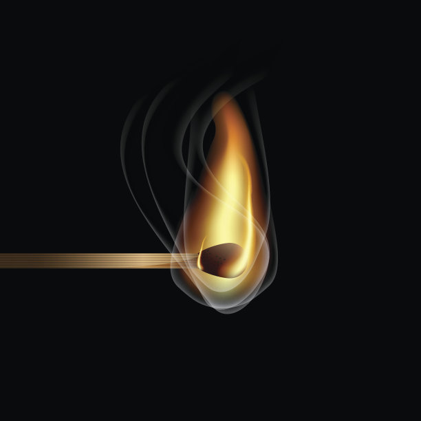 现实的燃烧的火柴图片下载