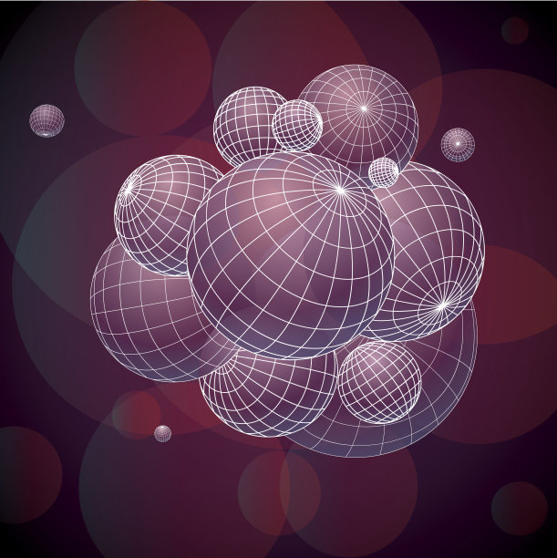 球体元素的抽象组成图片下载