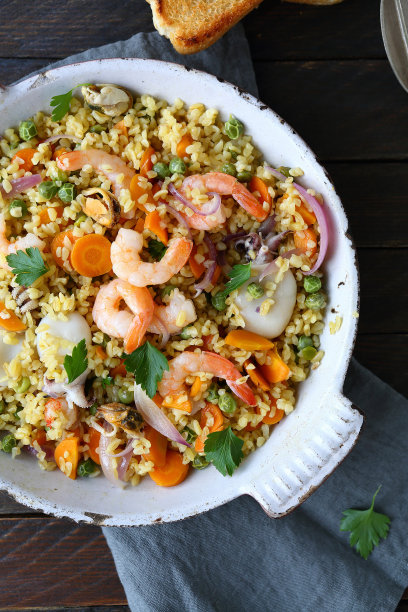 碾碎和海鲜图片下载