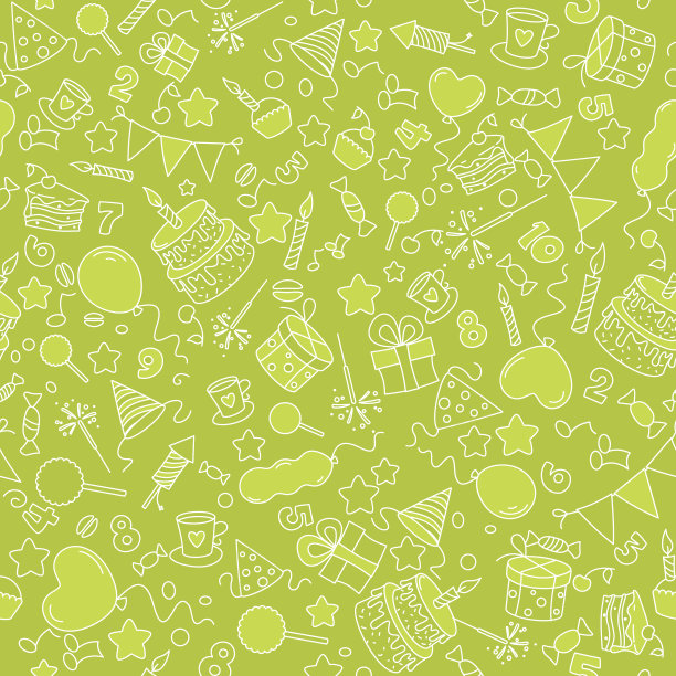 绿色背景的生日图片下载