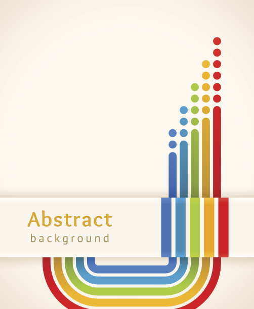 带圆圈的彩色条纹，矢量图片下载