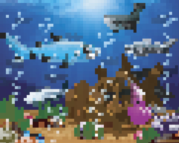 海底的插图图片下载