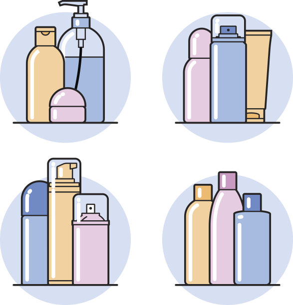 化妆品。平的图标图片下载