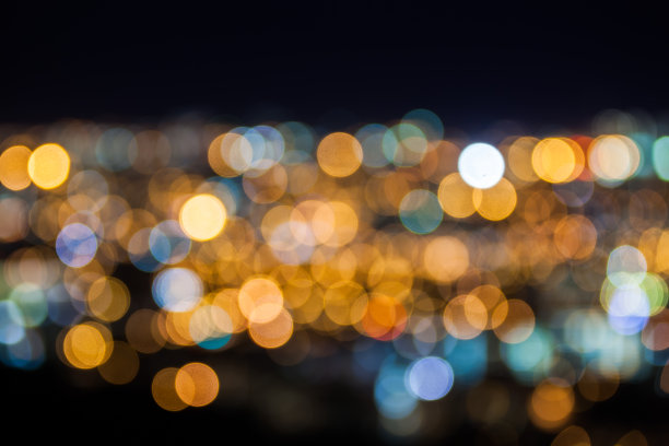 马来西亚吉隆坡的Bokeh灯光图片下载