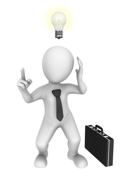 有新的商业理念的商人。图片下载