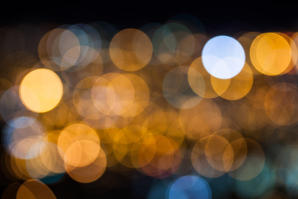 马来西亚吉隆坡的Bokeh灯光图片下载