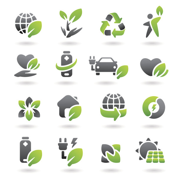 生态图标集合。向量图片下载