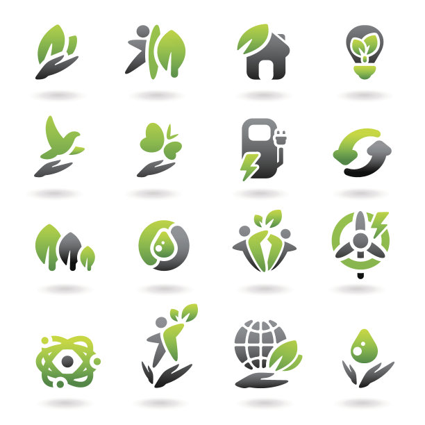 生态图标集合。向量图片下载