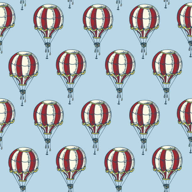 无缝图案与红色和白色气球图片下载