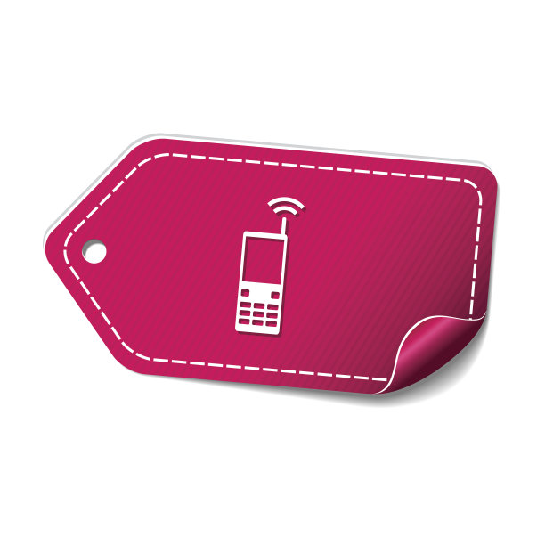 手机粉色矢量图标设计图片下载