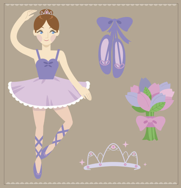 芭蕾舞女演员与配件图片下载