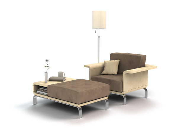 坐在扶手椅上看书，放松一下图片下载