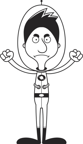 卡通愤怒的太空人图片下载