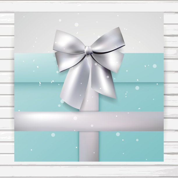 蓝绿色的礼品卡图片下载