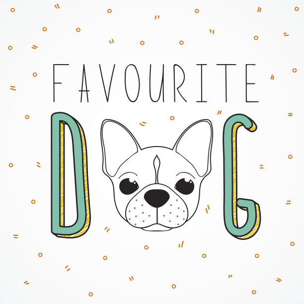 背景:用于设计和装饰的法国斗牛犬图片下载