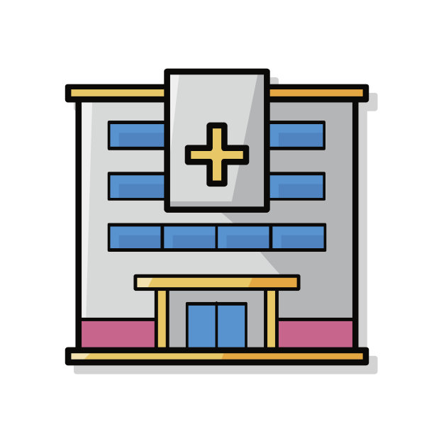 医院建筑涂鸦图片下载