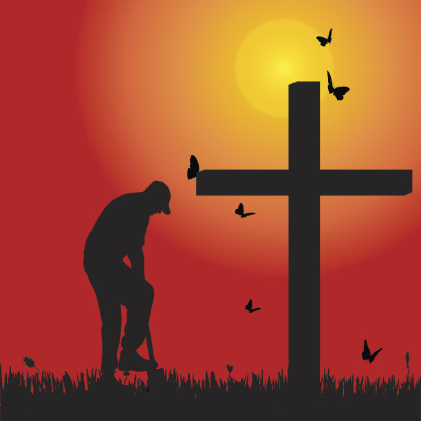 矢量剪影老人。图片下载