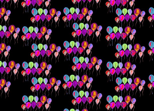 彩色气球水彩图片下载