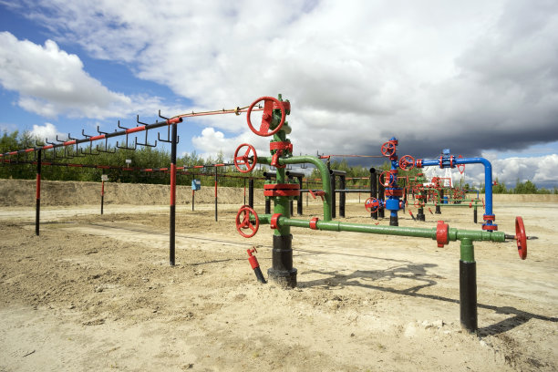 布什在西伯利亚的油田打油井。图片下载