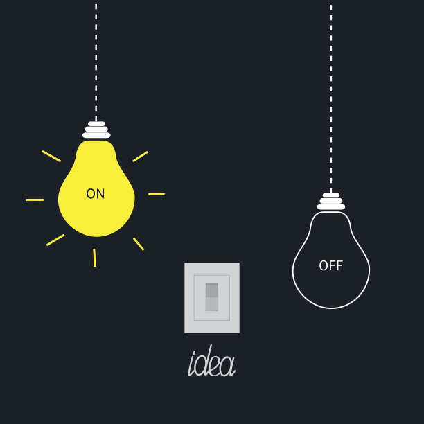 用倒扣式开关挂起和关闭灯泡。的想法图片下载