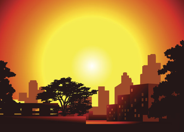 城市的黄昏图片下载