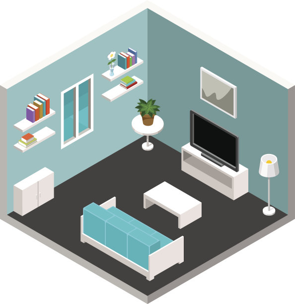 向量等距家具图片下载