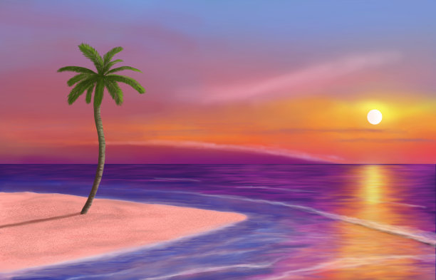 海洋中的岛屿图片下载