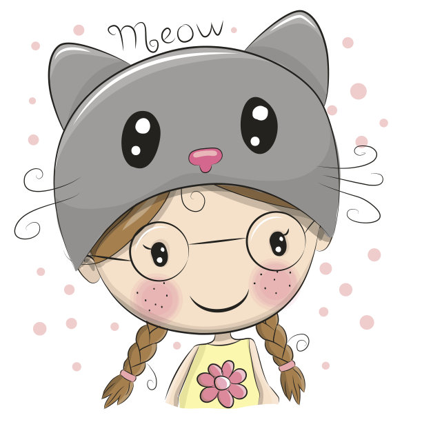 可爱的卡通女孩图片下载