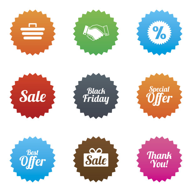 销售折扣图标。购物、交易的迹象。图片下载