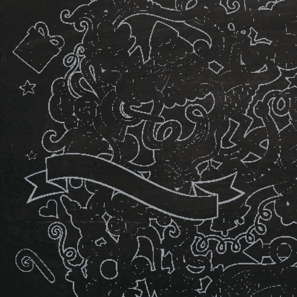 新年素描黑板图片下载