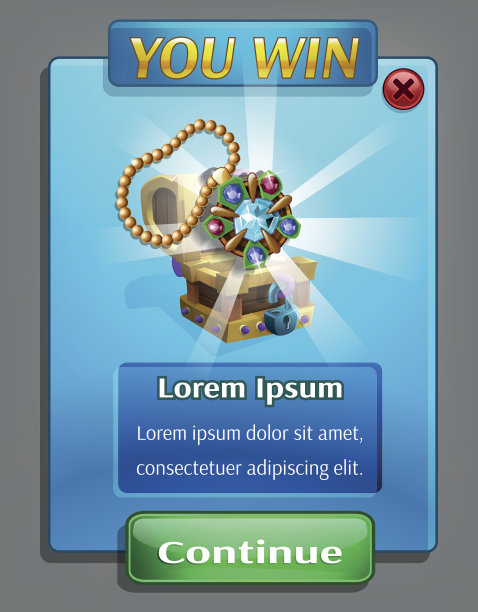 一个界面寻宝的例子。窗口接受奖励。图片下载