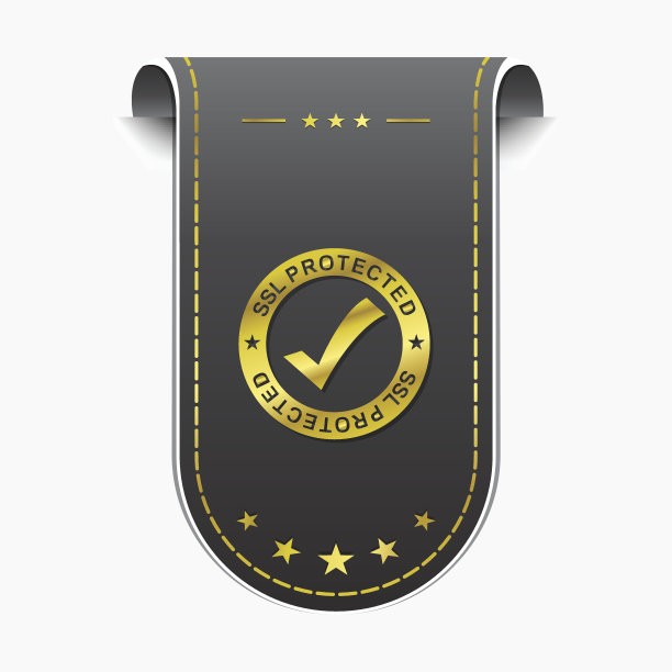 SSL保护金色矢量图标设计图片下载