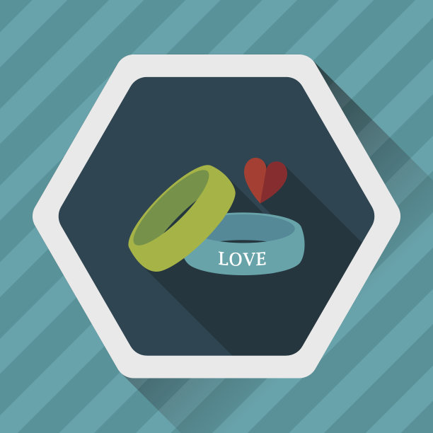 情人节情侣手链长影图标，eps10图片下载