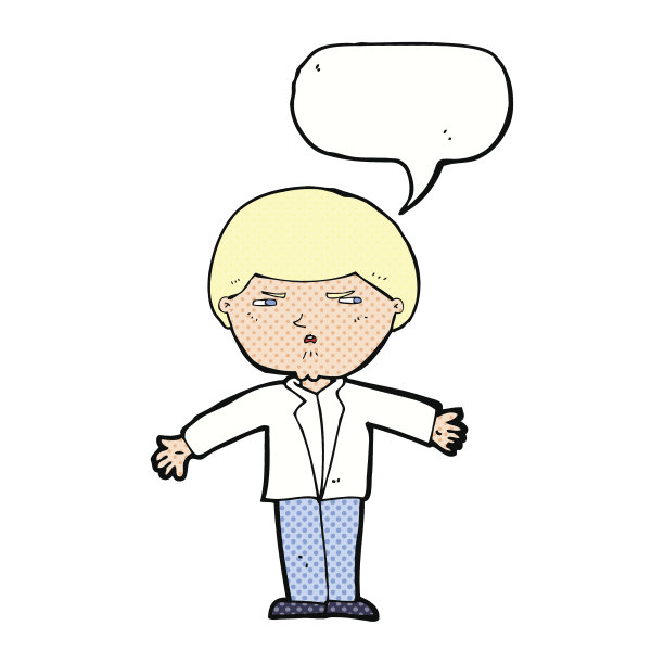 卡通惹恼了说话冒泡的男人图片下载