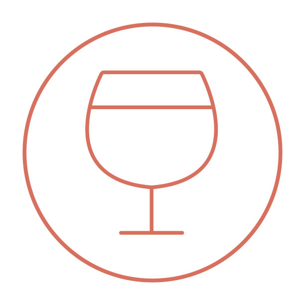 酒杯线条图标图片下载