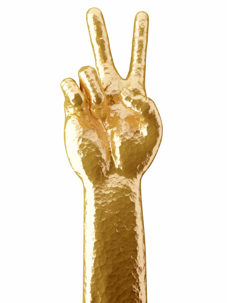 胜利，标志，金手表达图片下载