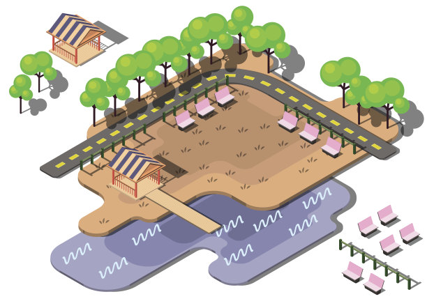 说明信息图形城市公园的概念图片下载