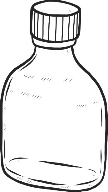 封闭的小玻璃瓶图片下载