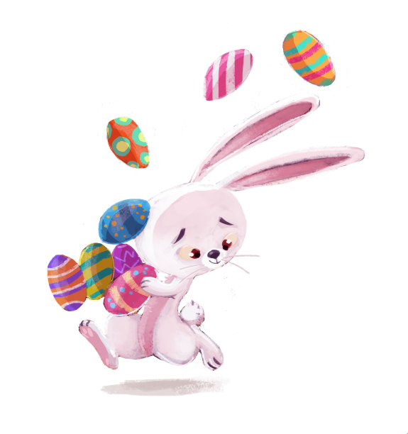 复活节兔子和鸡蛋图片下载