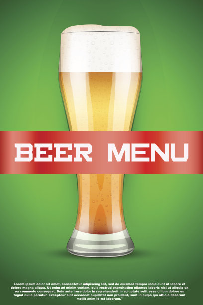 啤酒菜单海报或封面素材图片